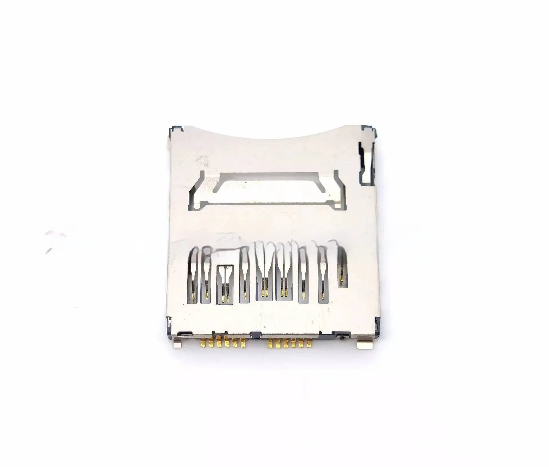 Alloy camera memory card slot replacement part showing high-foot and low-foot colour options