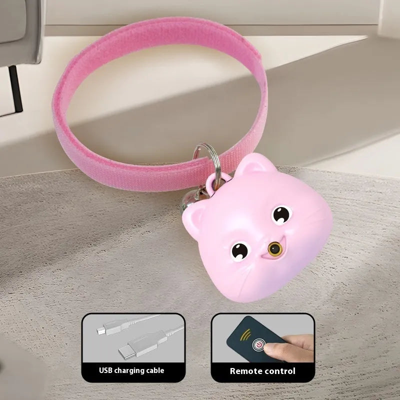 Rechargeable remote control cat collar with infrared halter coil and adjustable strap