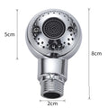 Silver ABS plastic handheld shower head for gentle pet and baby washing.