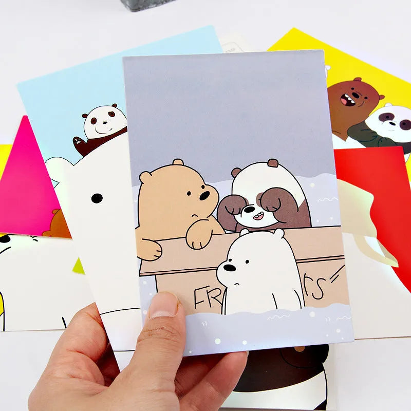 Set of 9 Japanese-style postcards featuring ink painting, cat, and worldwide designs for multiple occasions