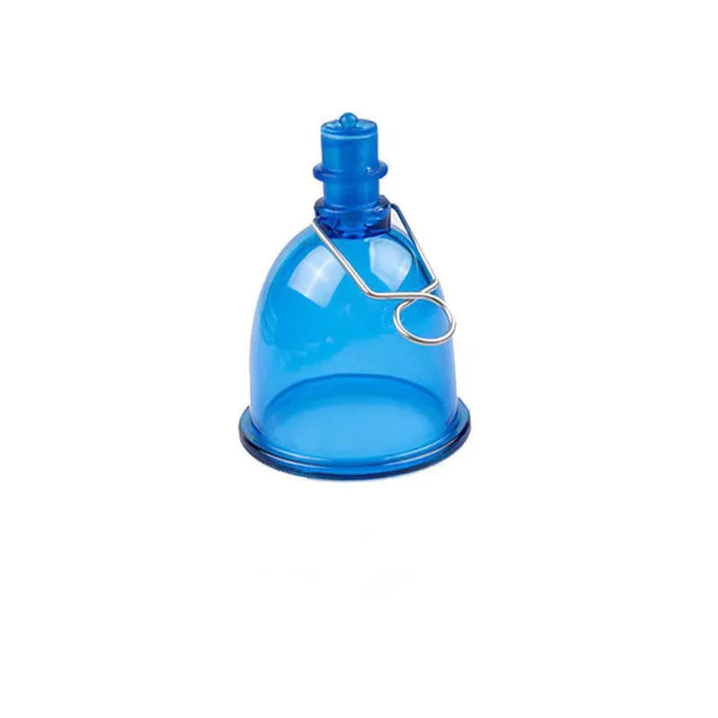 Blue silicone masturbator for physical stretch exercises in three size options: small, medium, large