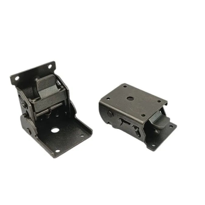 Folding hinge with 0-90 degree range for cabinet and wardrobe hardware in multiple finish options