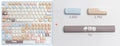 Sea salt cat design PBT keycap set showing 26-key layout with 7u spacebar supplement for mechanical keyboards