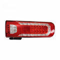 Mercedes-Benz MP4 MP5 heavy truck LED running water style rear tail lamp on white background.