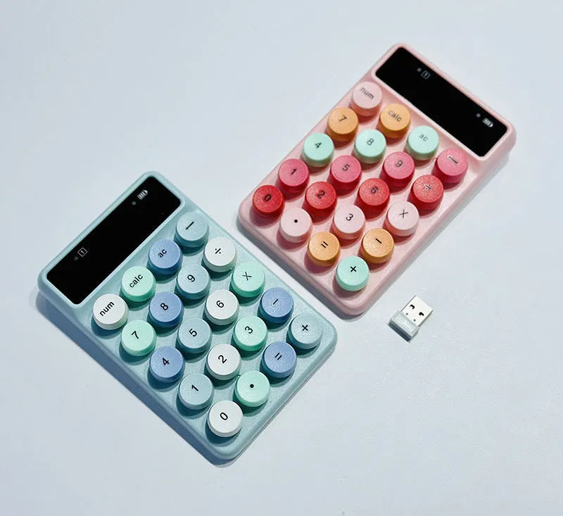 Wireless mini keyboard in Macaron colours with ABS plastic construction
