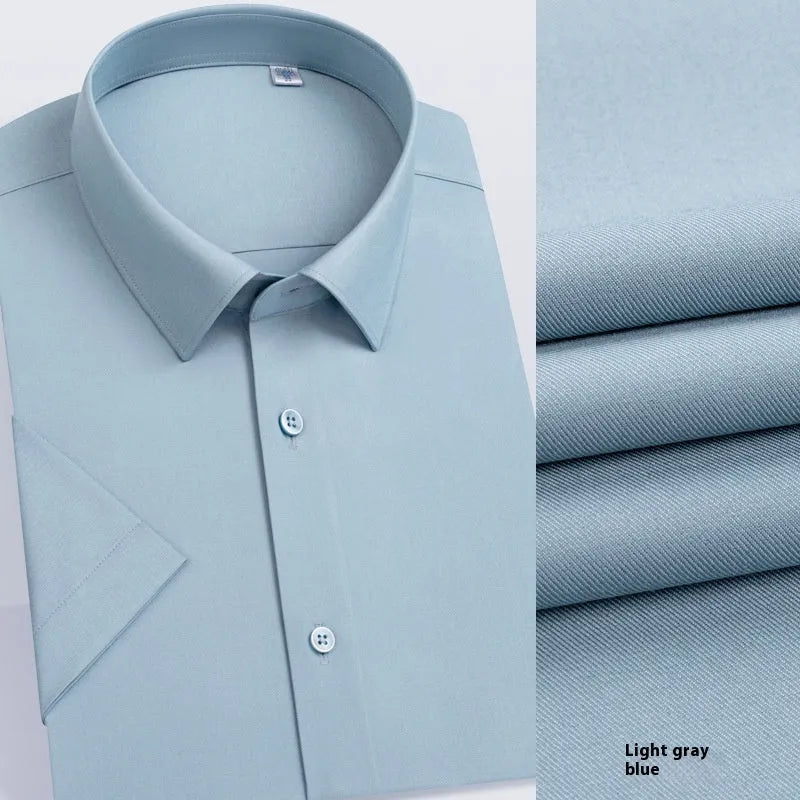 Men's bamboo fibre casual shirt in regular fit with non-ironing fabric available in multiple colours