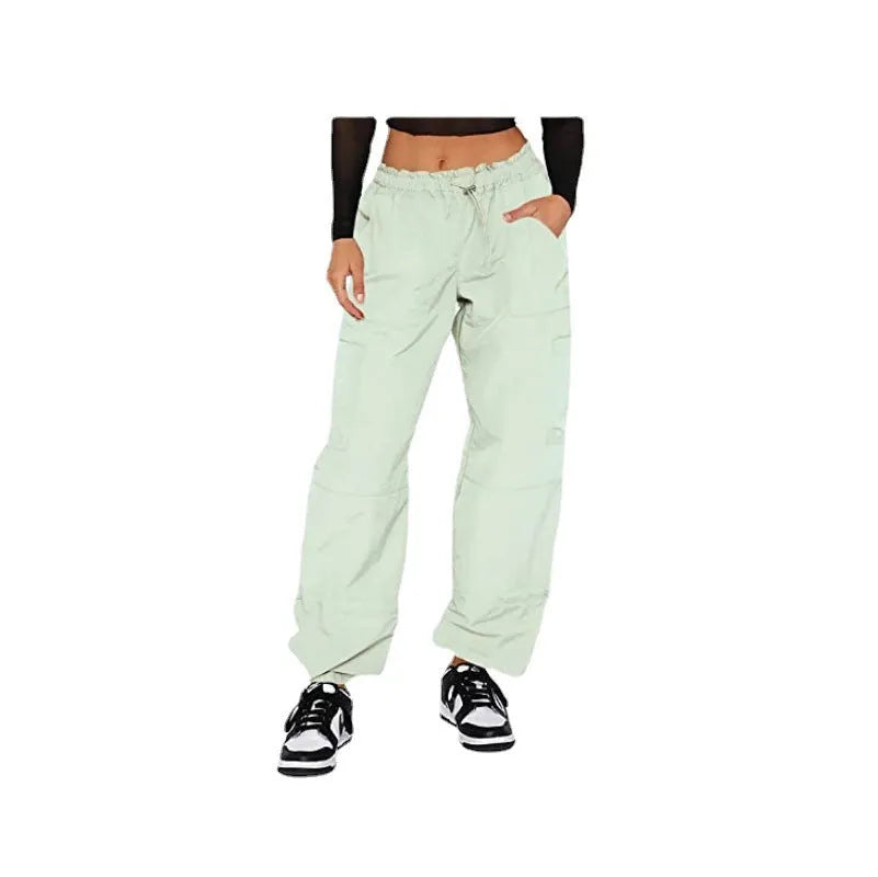 Multi-bag straight-leg cargo casual trousers in a loose fit, shown in one of six available colours.
