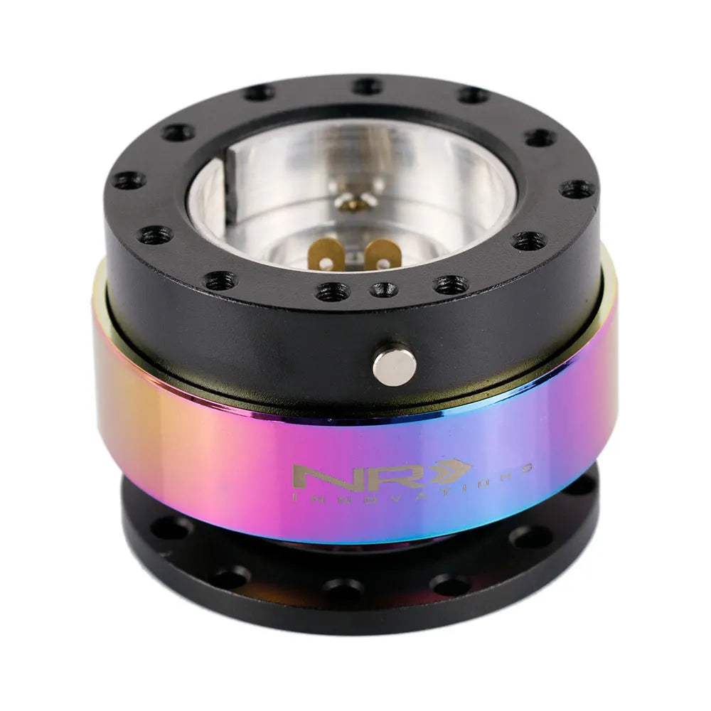Colourful car steering wheel quick release device with lock and connection base.