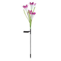 Solar-powered flower-shaped lawn lamp for garden lighting with colour LED lights