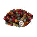 108 beads string lotus hanging multi-layer bracelet with tourmaline beads and adjustable alloy design