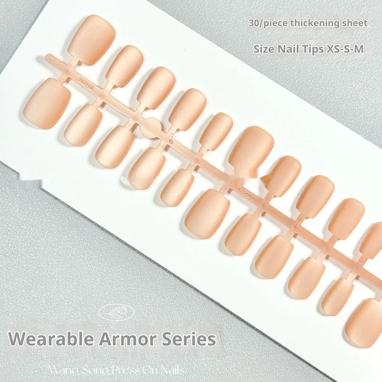 Frosted velvet nail art set with Cat's Eye and Aurora styles in short ladder sizes XS, S, M