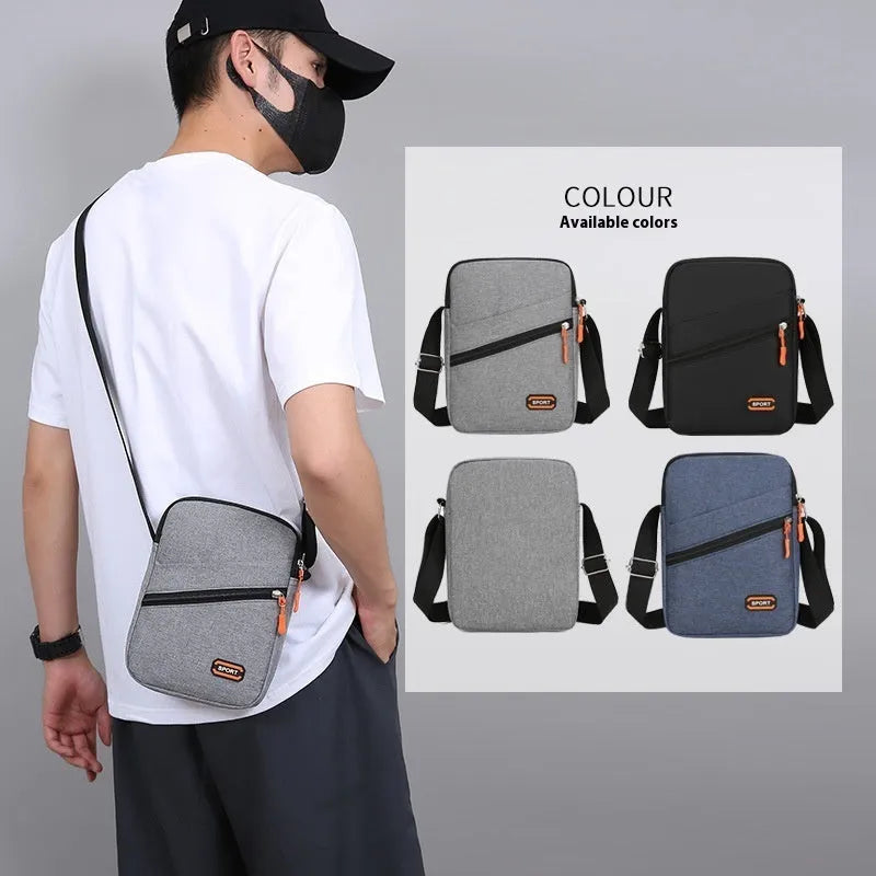 Simple all-match crossbody shoulder commuter bag in Oxford cloth with ultra light design for leisure travel