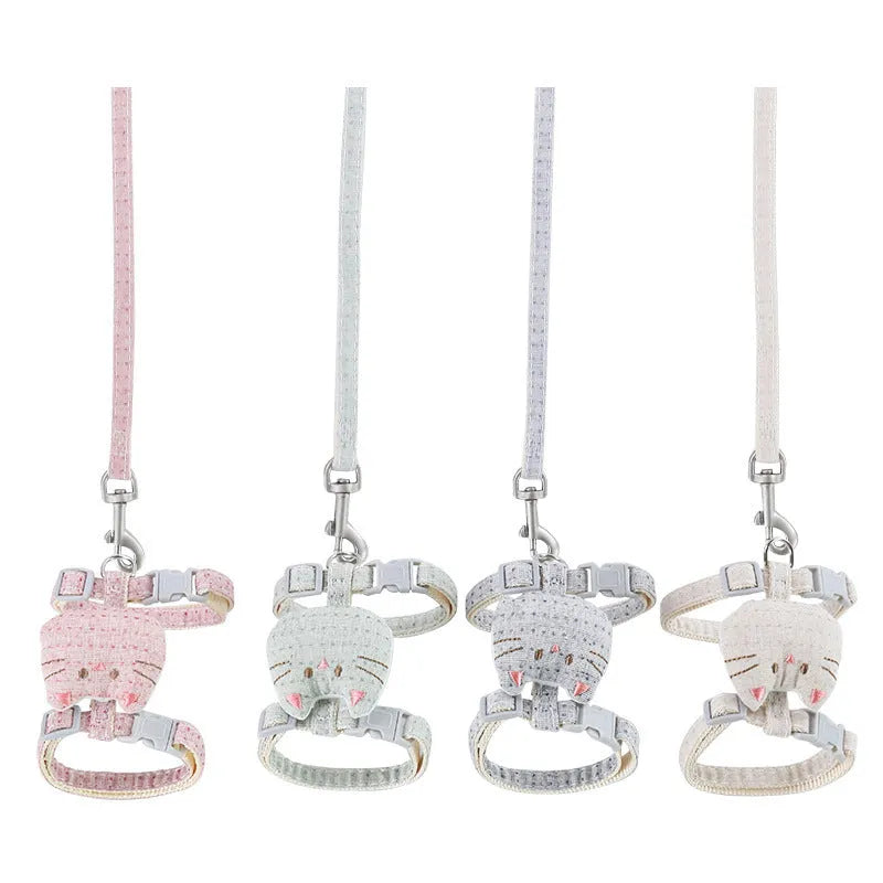 T-shaped cloth cat pulling rope toy in multiple colours for interactive feline play