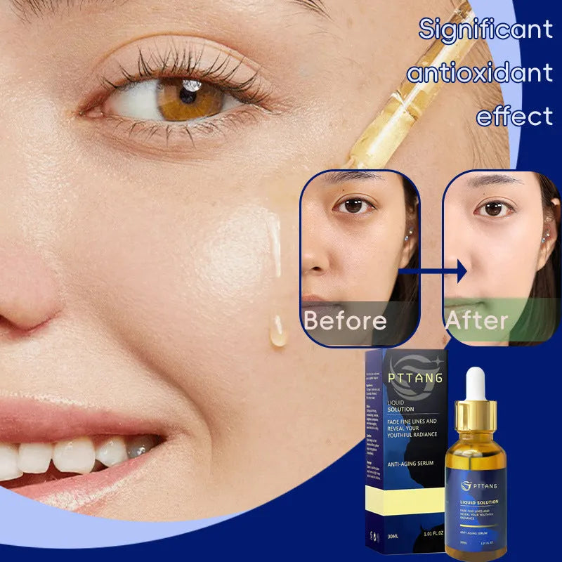 Glorious Facial Liquid 100ml moisturiser in a 10.1cm tall clear bottle.