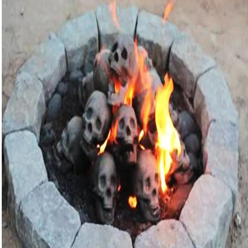 Skull BBQ resin Halloween ornament, American style, 10 x 7 x 8 cm, single decoration