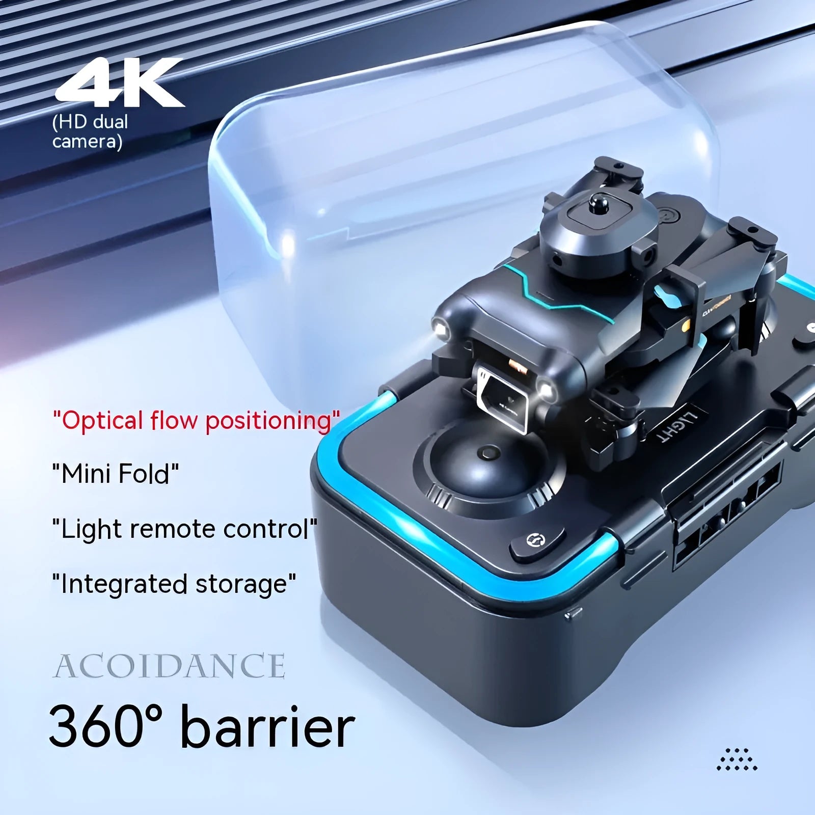 Black DJI S96 quadcopter drone with four propellers and integrated camera on compact plastic airframe