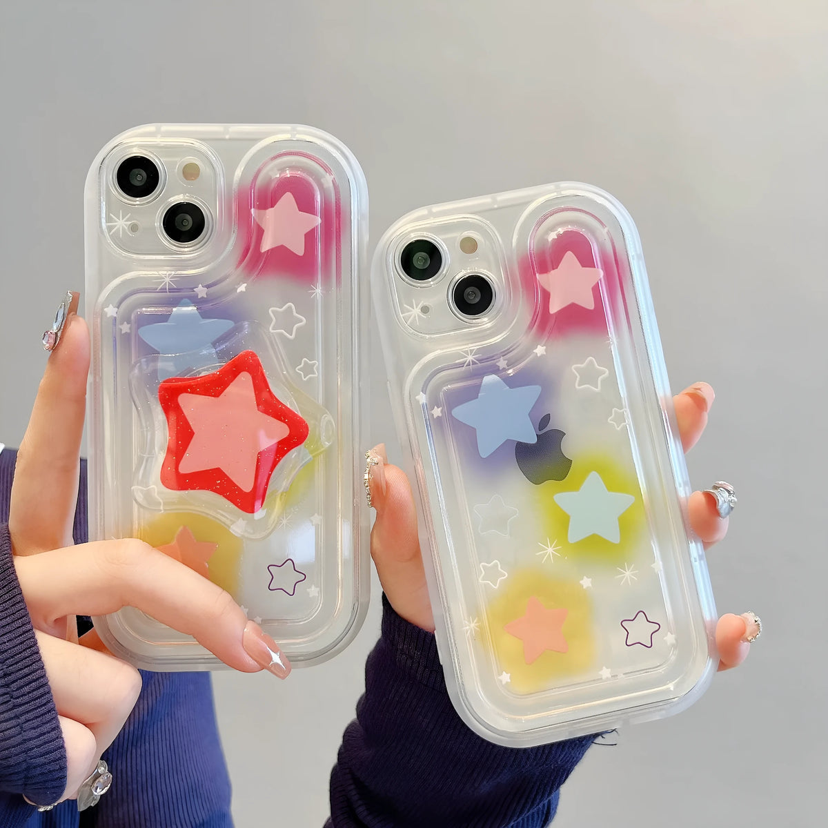 Blooming Colour XINGX Bracket Phone Case with anti-fall TPU cover for iPhone models