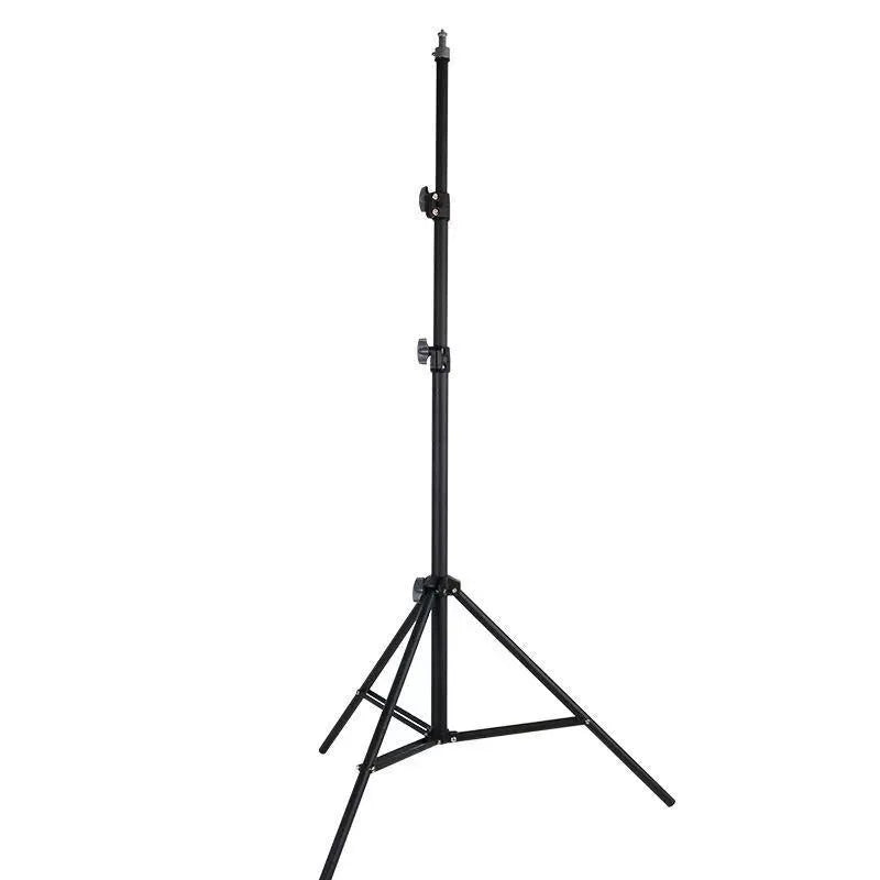 Adjustable photography tripod light stand with 5kg load capacity and mobile phone holder