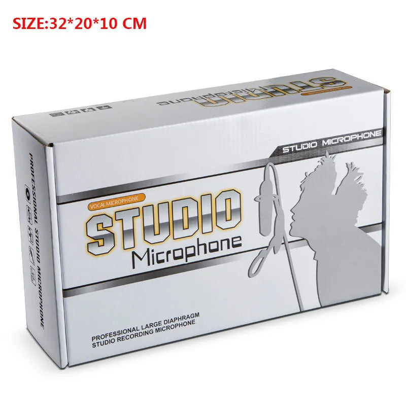 Retro-style condenser microphone with cardioid pickup for K-song and recording