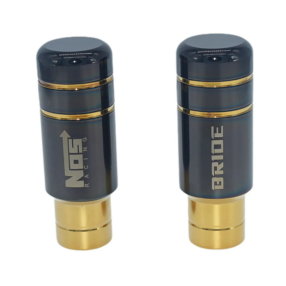 Roasted blue stainless steel gear shift head for cars with aluminium alloy construction and universal fit