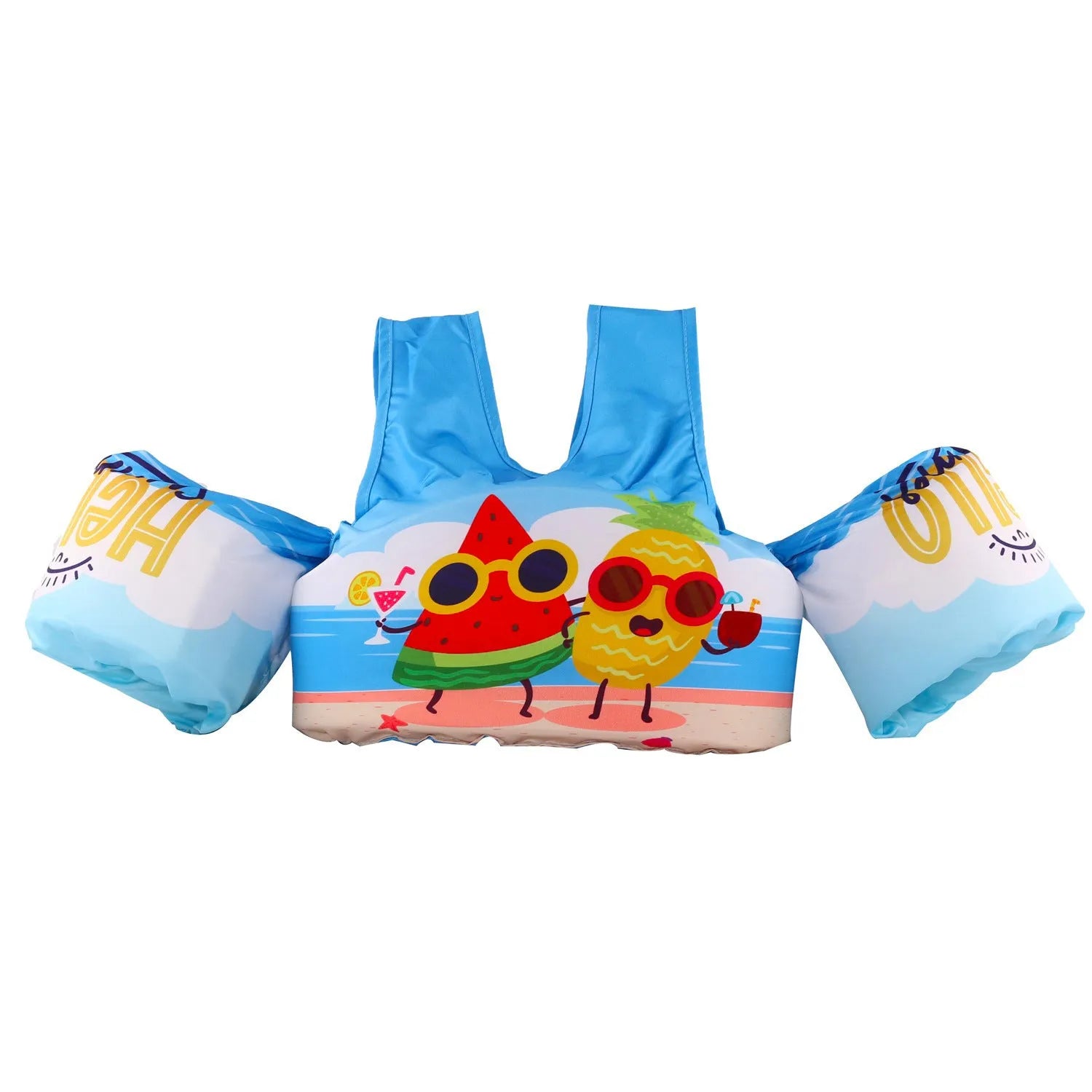 Children's arm swimming ring with 50cm lengthened design and cartoon print on polyester fabric