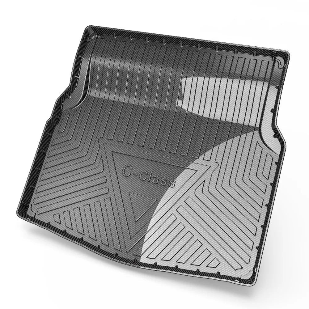 Black carbon fibre pattern TPE car boot liner for vehicle trunk protection