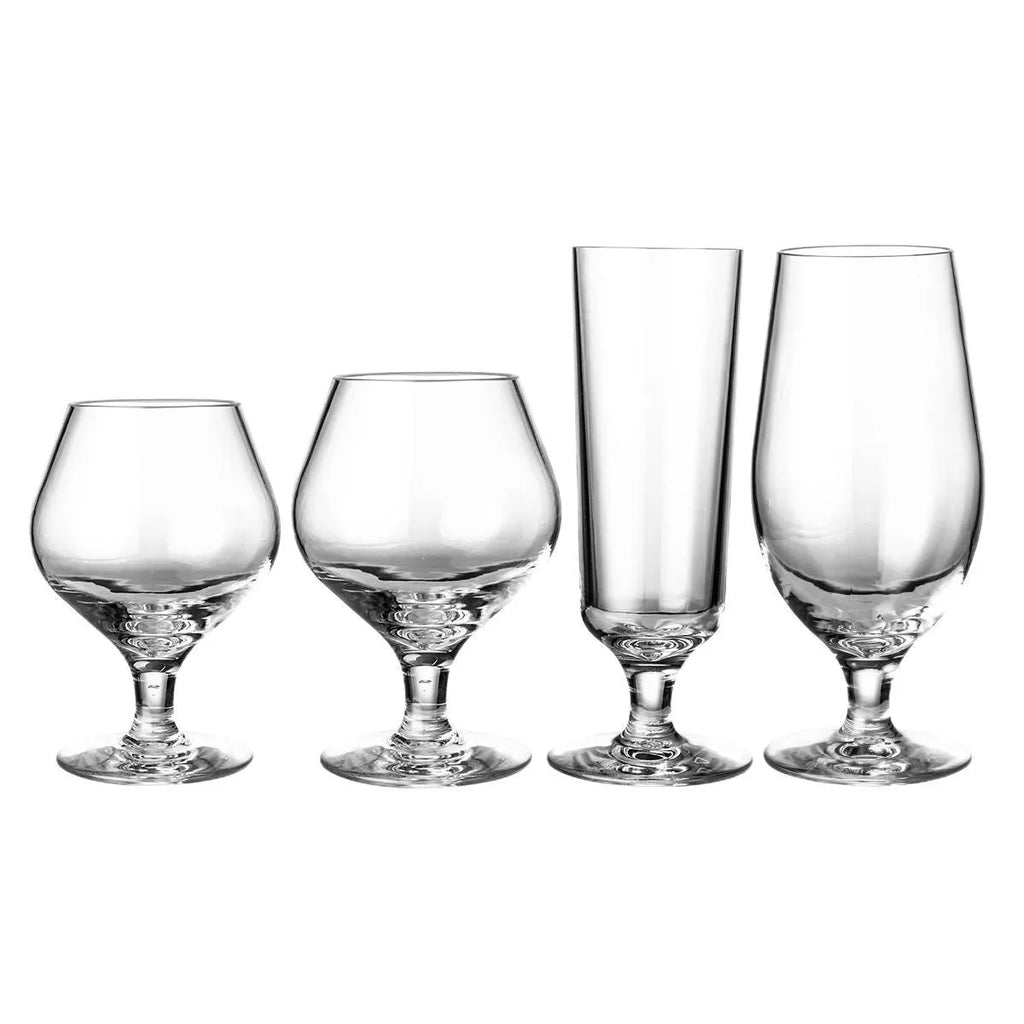 Clear PC acrylic wine glass with modern design, available in 550ml and 300ml capacities for drop-resistant beverage service