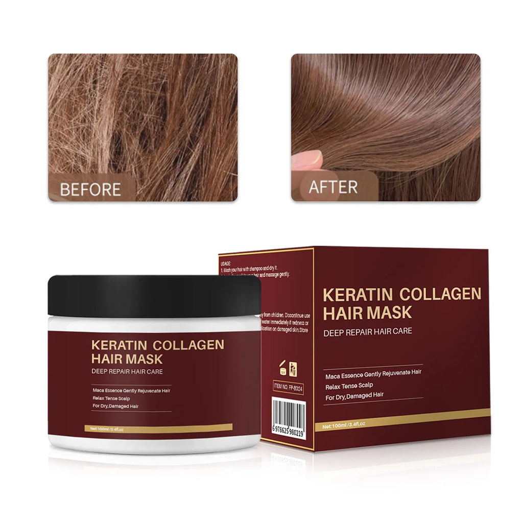 100ml collagen hair mask container for moisturising and repairing strong hair