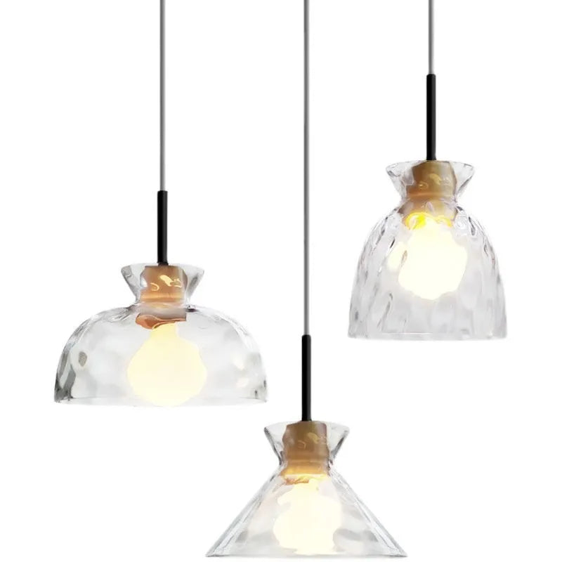 Three-head retro cafe bar pendant light in minimalist style, 220V warm light, long or round plate ceiling mount for study room or dining room.