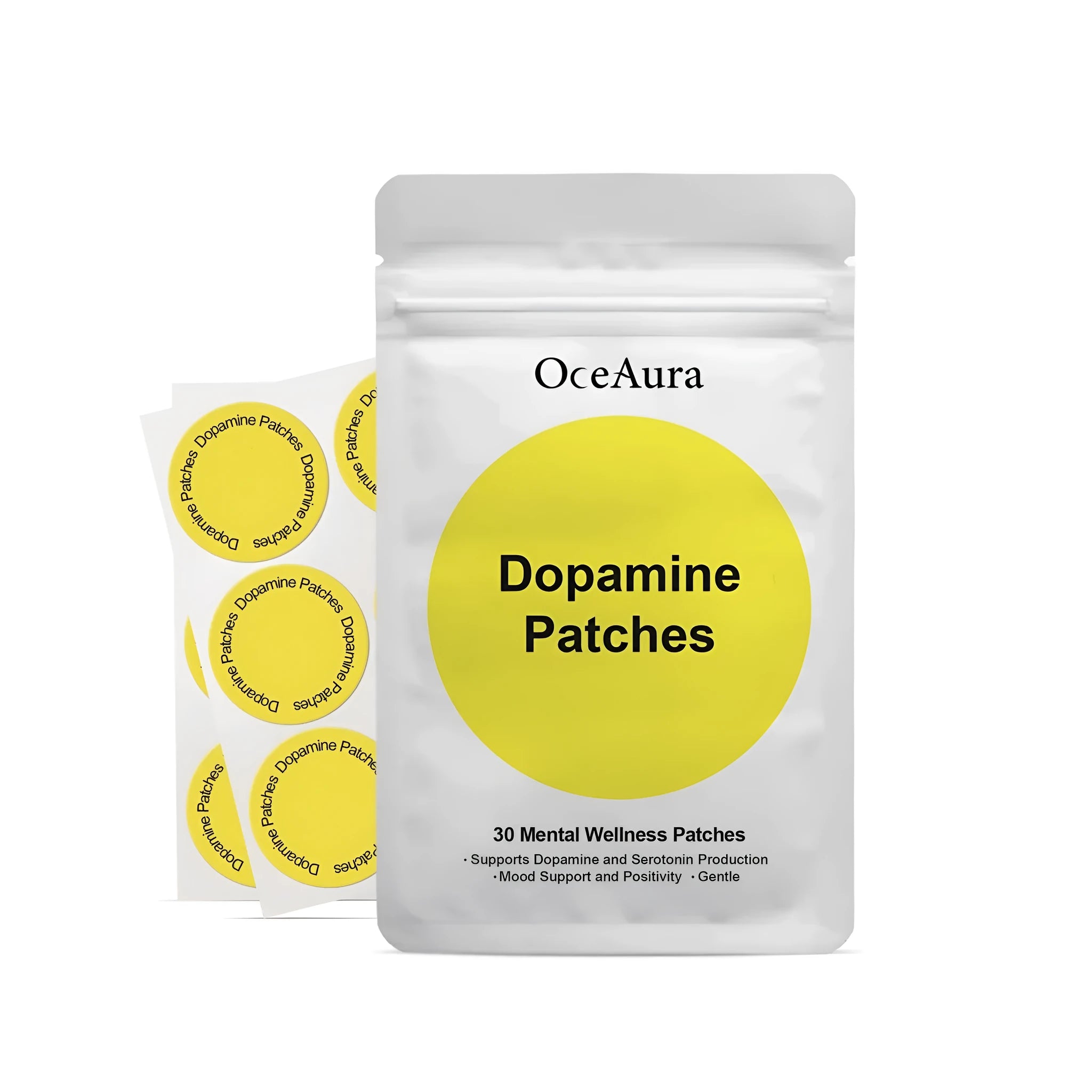 Pack of 30 individual body care hydration patches containing hyaluronic acid, collagen and peppermint oil