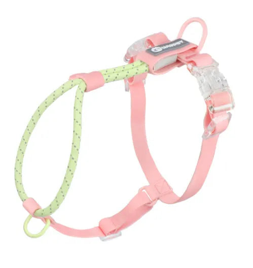 Solid-colour PVC dog leash measuring 120cm in dark red purple yellow or taoyao green colours