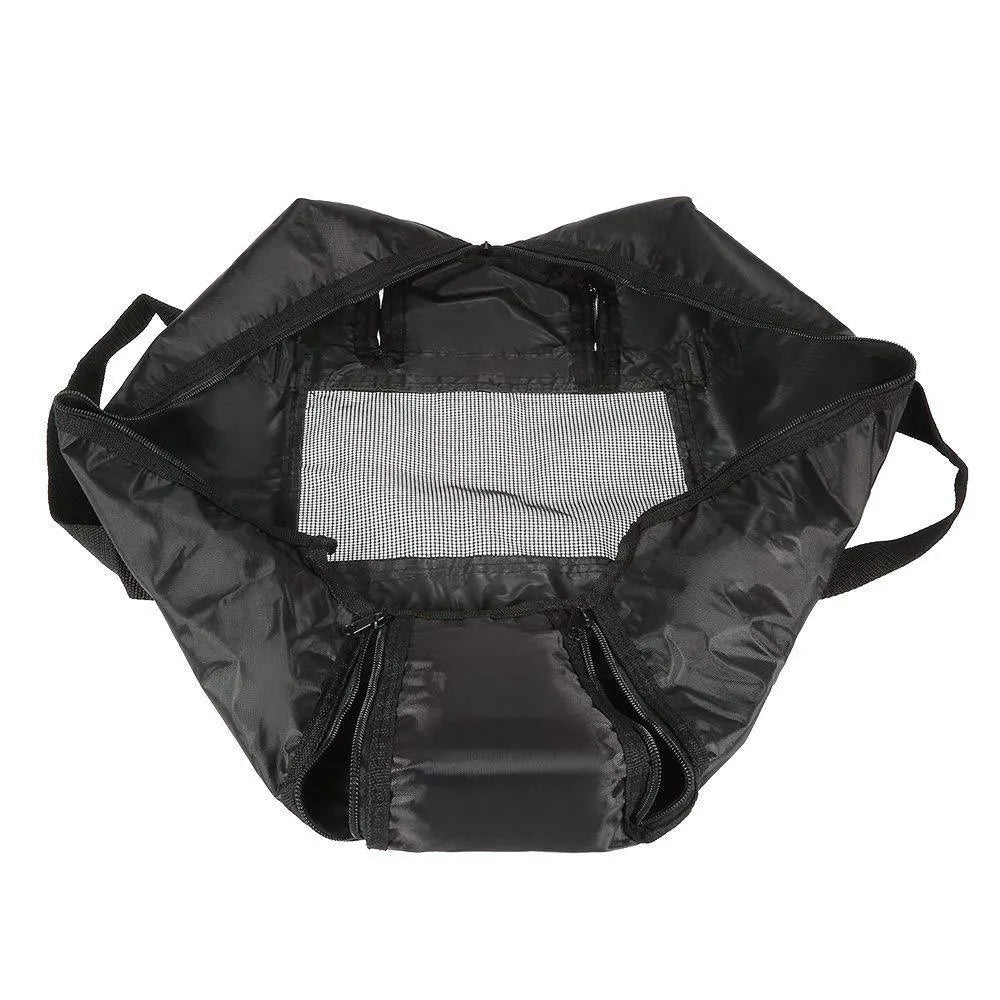 Black cat cleaning and washing bag made from 420D PU Oxford fabric