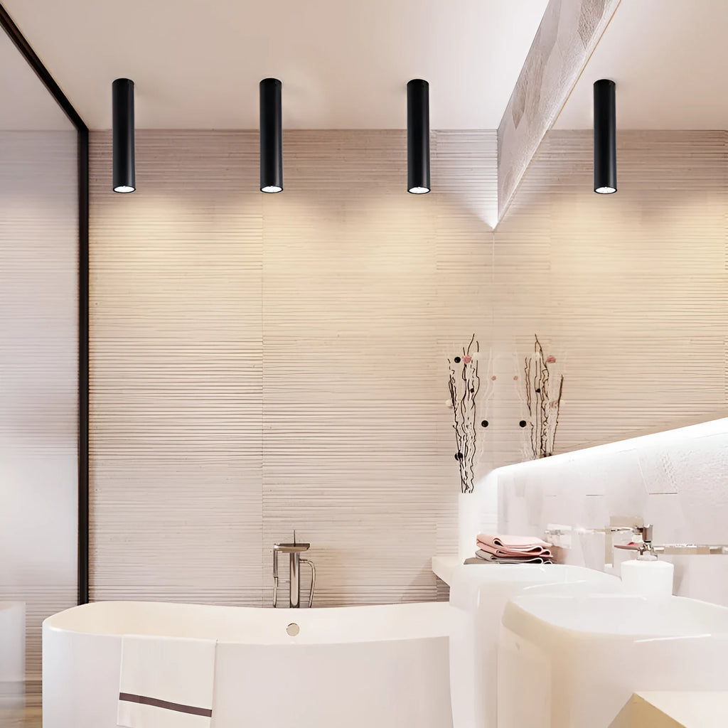 Black round LED surface mounted ceiling spotlight downlight with modern design
