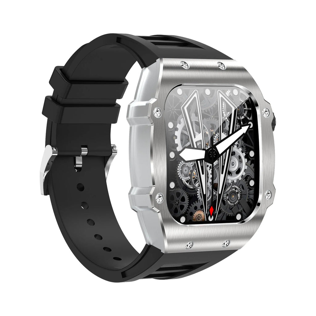 Men's smart watch with 1.91 inch IPS screen and colour strap options
