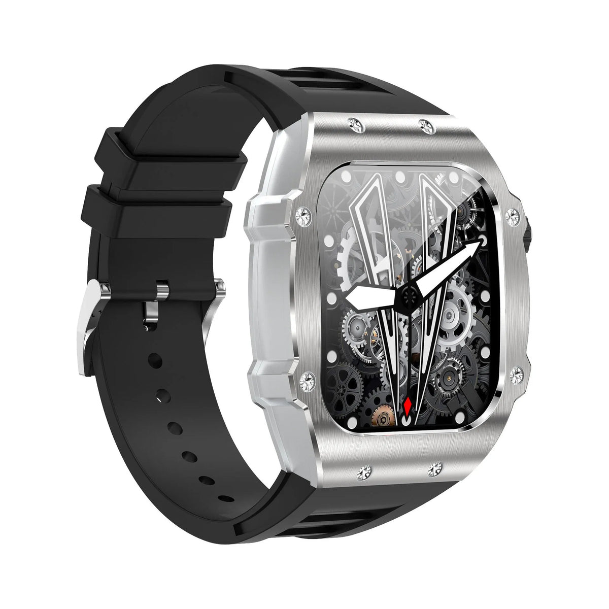 Men's smart watch with 1.91 inch IPS screen and colour strap options