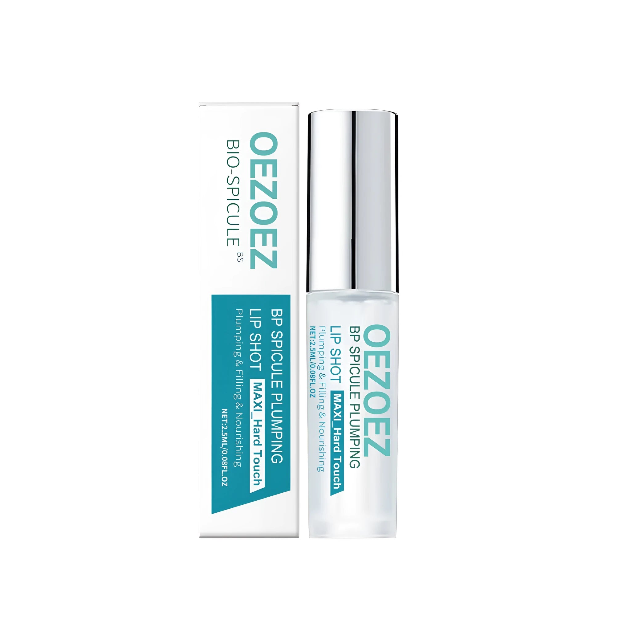 2.5ml tube of BP Spicule Plumping Lip Shot lip oil with hyaluronic acid.