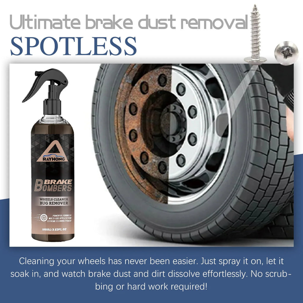 120ml car brake cleanser bottle and sponge towel for rust removal and polishing