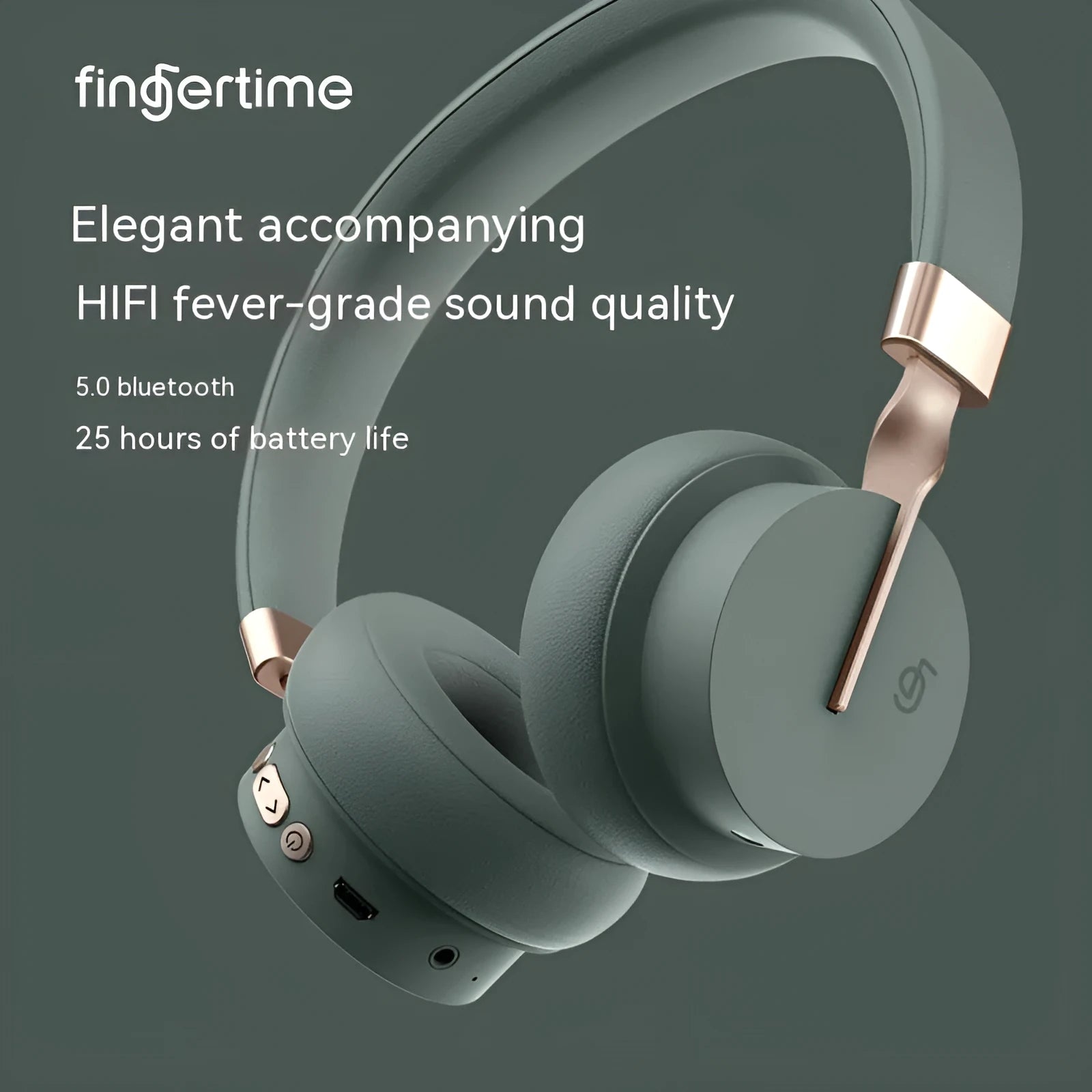 Solid colour Bluetooth headset worn on head with 10-metre wireless range for calls and music