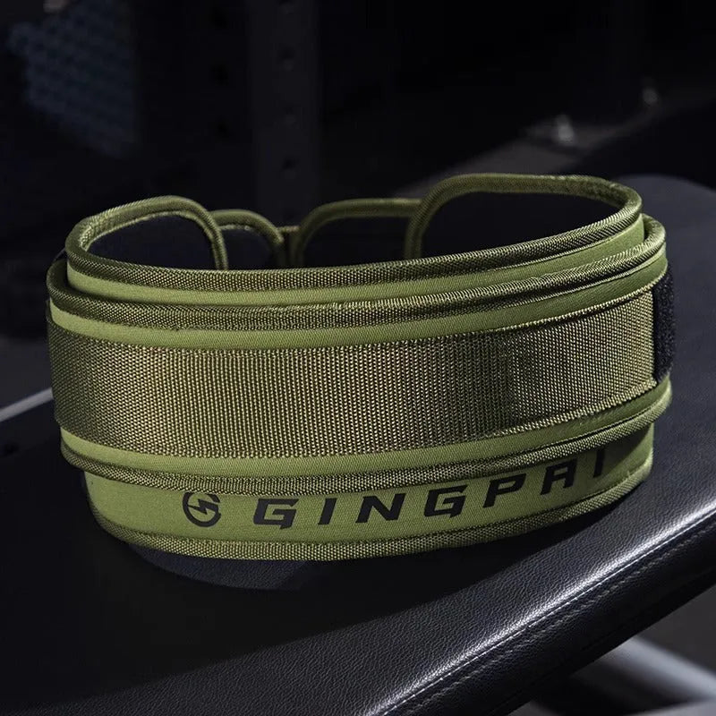 Abdominal exercising band for waist protection in weightlifting exercises like squats and bench presses