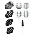 Golf scriber putter alignment tool set with 4 plastic scribers and 4 drawing pens for marking putting lines