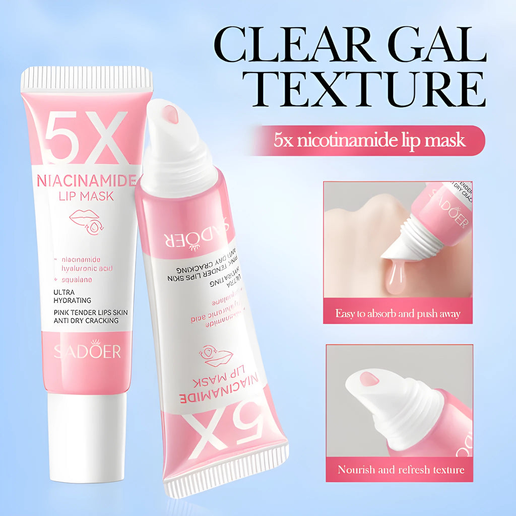 Ceramide nicotinamide vitamin C lip moisturising mask in 10g packaging