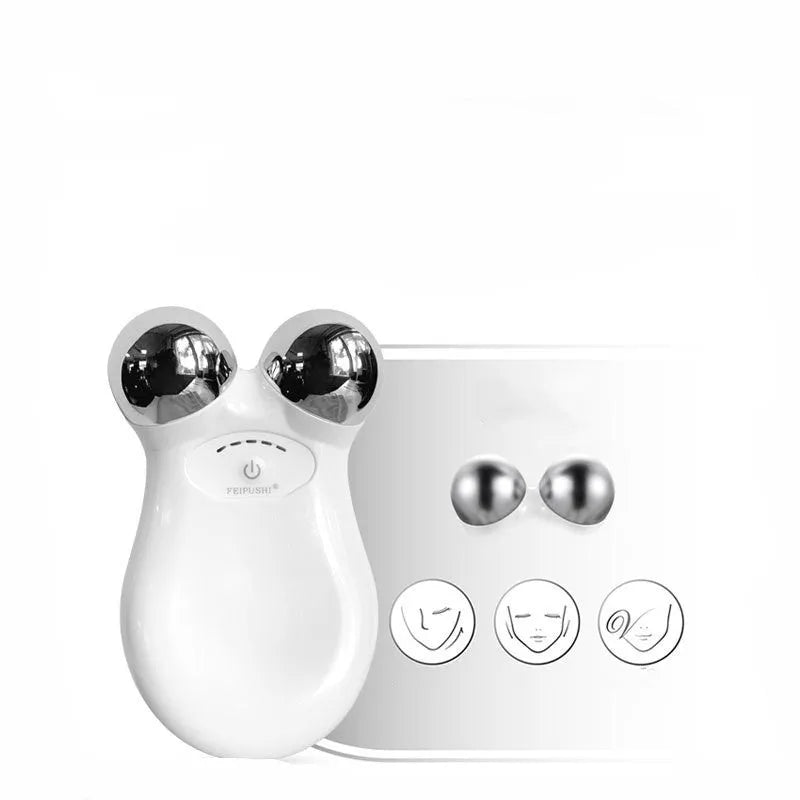 HS-858 pink and white micro current facial lifting device for skin firming treatments