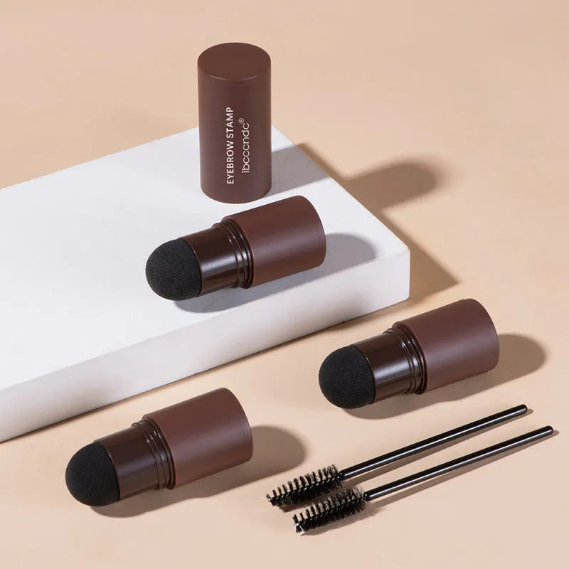 Hairline trimming powder and eyebrow powder in light, natural and dark brown shades, one unit per pack