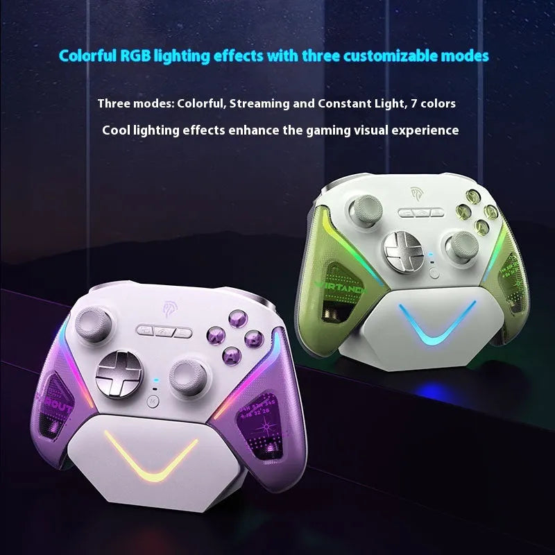 Rocker Smart Startstop Charging Base in black, green, or purple with USB-C port and game controller on 15.60 cm platform