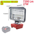 Outdoor camping engineering light for Milwaukee Mivoch battery with dual USB fast charging and ABS base, 3-8 inch