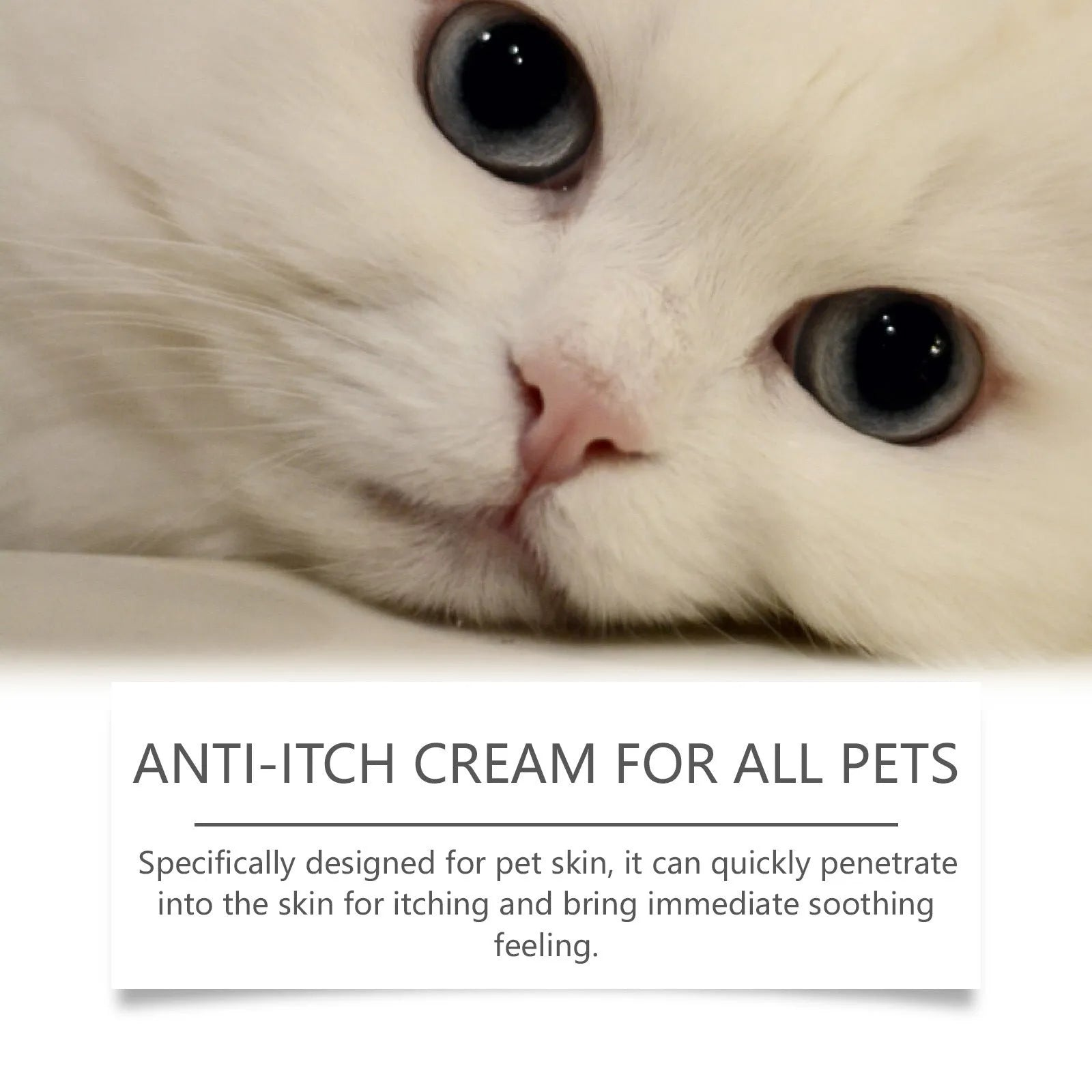 60g pet itch relieving cream tube for cats with tea tree oil and aloe vera extract