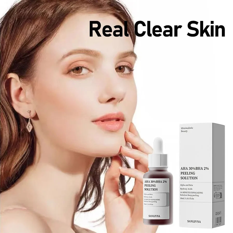 30ml facial essence bottle with salicylic acid and tartaric acid for women, all skin types