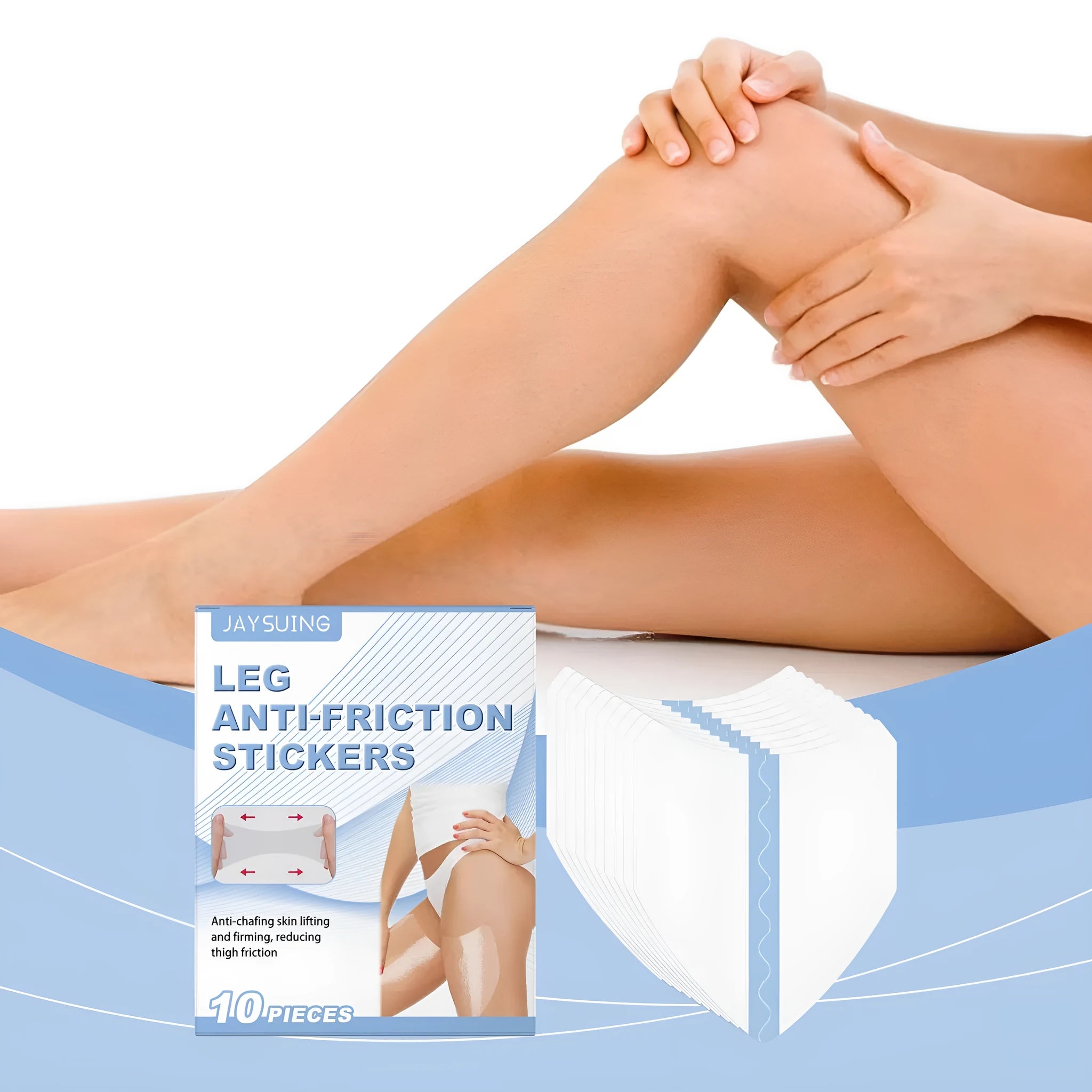Leg anti-wear paste tube with glycerin and hyaluronic acid for skin chafing prevention in 10-piece pack