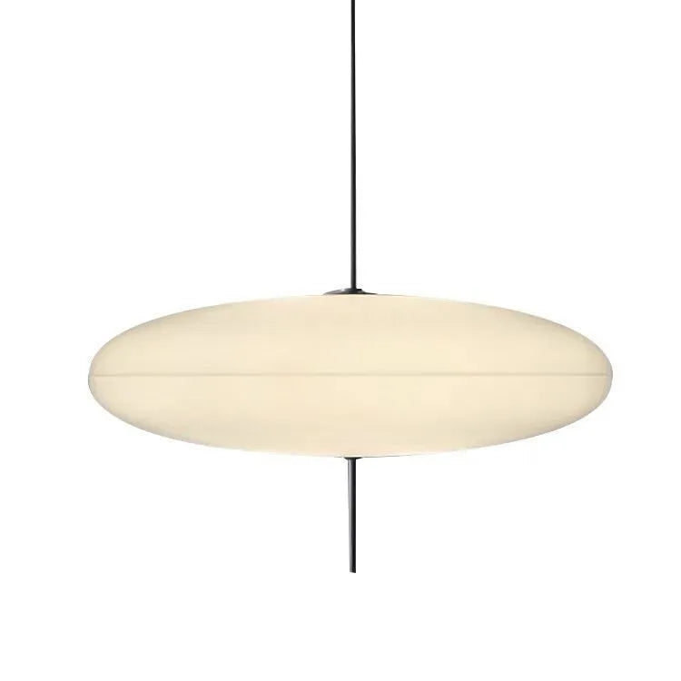 Nordic retro UFO-shaped designer chandelier ceiling light in black and white.