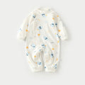 Autumn thin baby pajamas cotton long climb onesie in cartoon dragon print for newborns